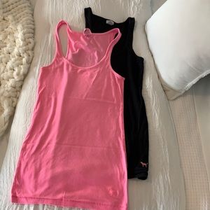 Victoria secret ribbed tank pink & black